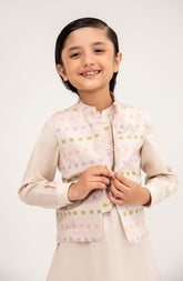 Printed Waist Coat 3 Piece Infant Suit - SIS701125